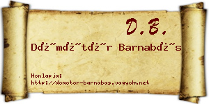 Dömötör Barnabás névjegykártya